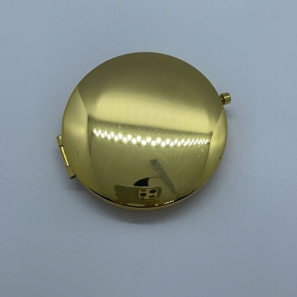 Pink Rhinestone Gold Double Sided Compact Mirror - Picture 2 of 6